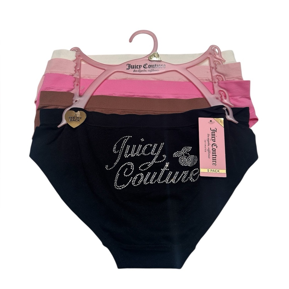 Juicy Couture 5 Pack Women Underwear Panties  Tag‎ Free L NWT